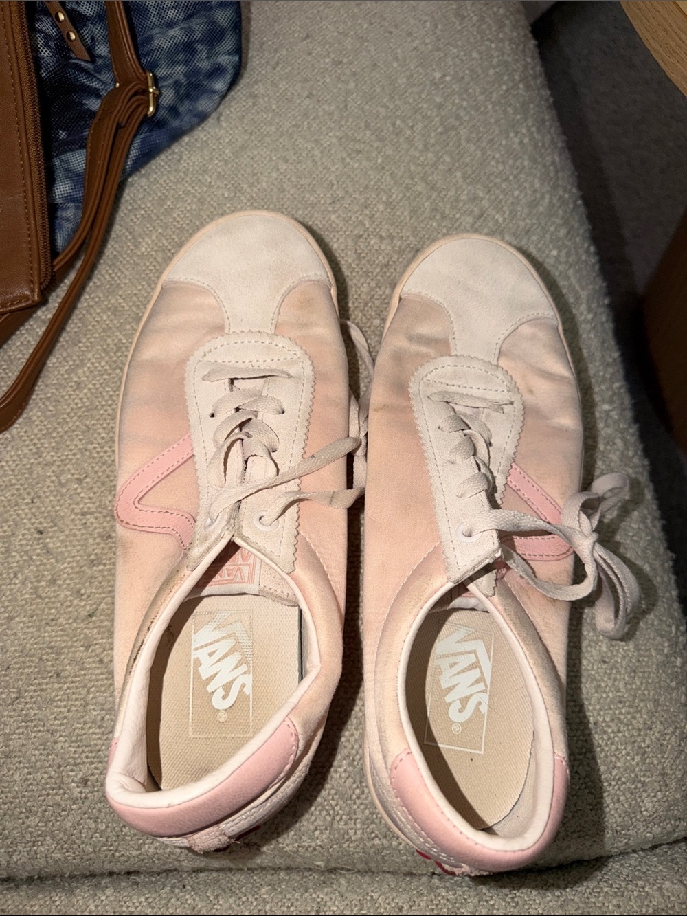 Vans Women's Low-Top Sneakers in Light Pink and Pale Blush